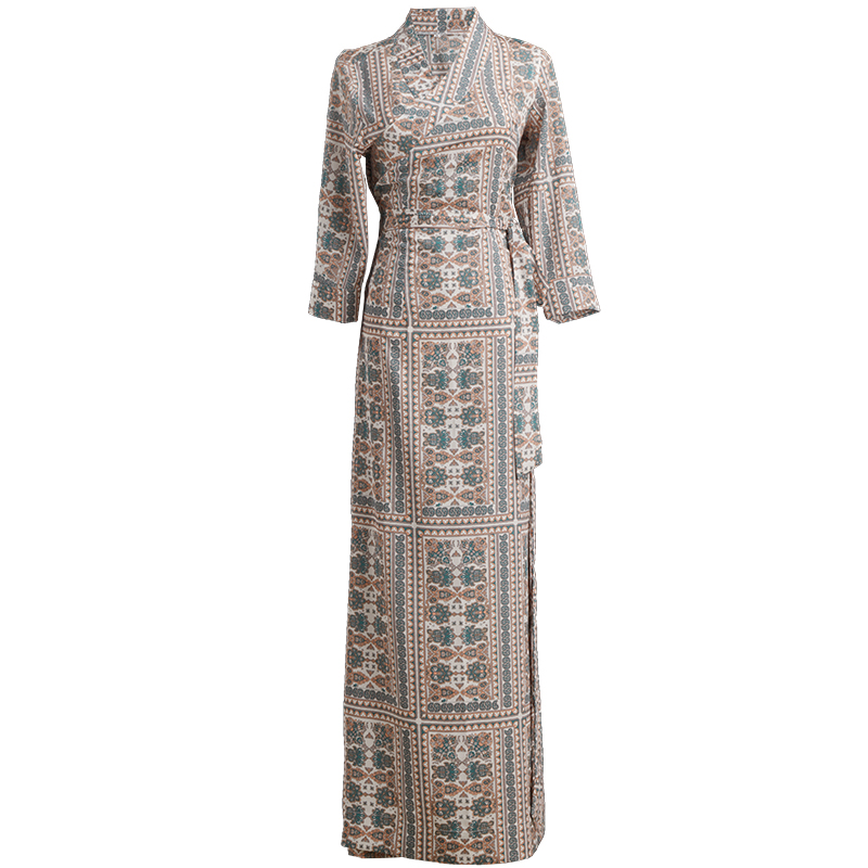 in OrientTown Chiffon Bola Dress Tibetan Women Summer Fragmented Flower Clothing Tibet Trend Simple Ethnic Style Daily Robe