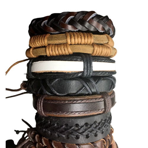 100pcs Mens Womens Vintage Genuine Leather Surfer Bracelet Cuff Wristband Fashion Jewelry Gift Bracelet Mixed Style Jewelry Wholes