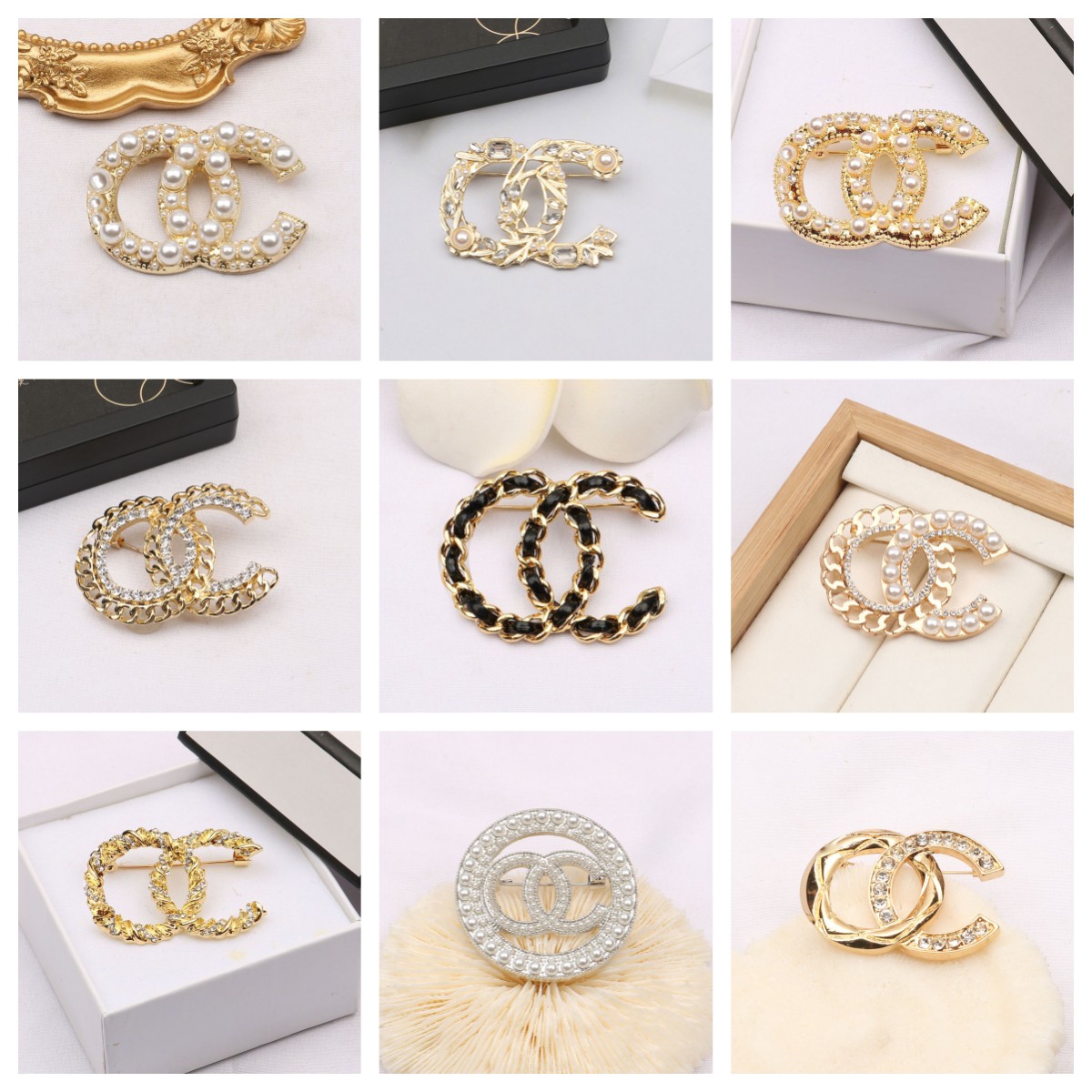 Famous Design Gold Luxurys Desinger Brooch Women Rhinestone Pearl Letter Brooches Suit Pin Fashion Jewelry Clothing Decoration High Quality Accessories 20style