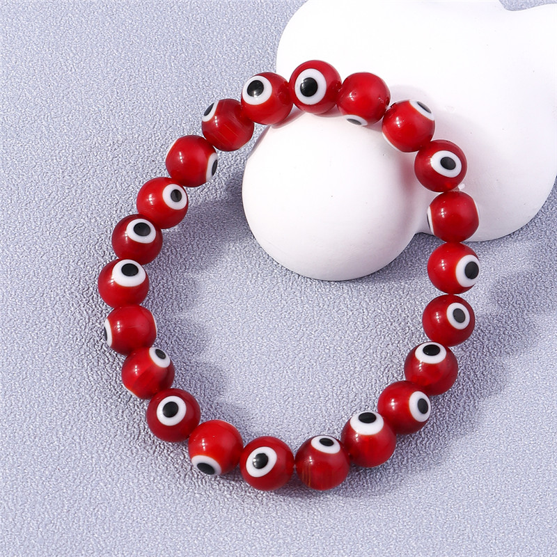 Turkish Lucky Blue Eye Bracelet for Women Men Handmade 8mm Evil Eye Charm Beads Bracelet Bangles Jewelry