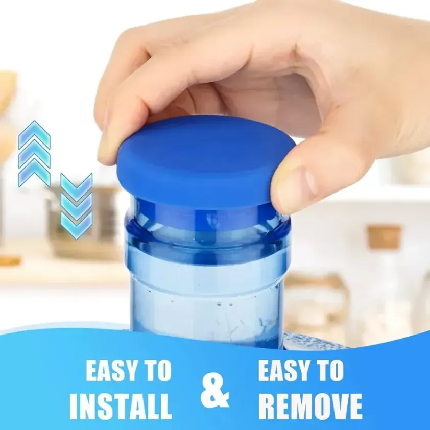 UPS 5 Gallon Water Jug Drinkware Lid Cap Silicone Spill Resistant Reusable Replacement Cap Fits 55mm Bottles 7.22