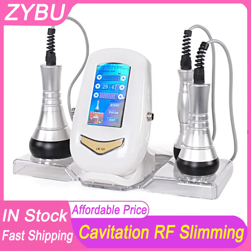 Portable 3 In 1 40K Fat Removal RF Vacuum Ultrasonic Slimming Weight Reduce Fat Loss Cavitation Machine Home Use Skin Tightening Face Lifting