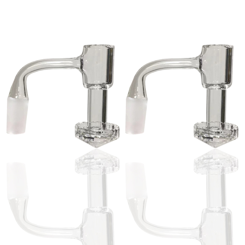 Fully Welded Smoking Terp Slurper Quartz Banger Diamond Faceted Bottom Plate Top Beveled Edge Terp Slurp Seamless Full Weld Nails for Glass Bongs Hookah