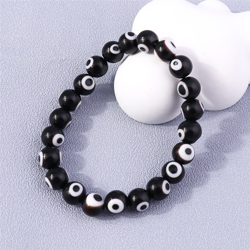 Turkish Lucky Blue Eye Bracelet for Women Men Handmade 8mm Evil Eye Charm Beads Bracelet Bangles Jewelry