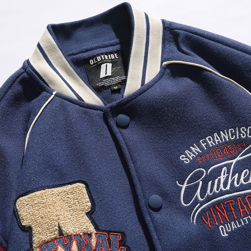Men's Jackets Men's Retro Letter Embroidered Jackets Spring Coat Y2K Hip Hop Trend Baseball Uniform Couple Casual American Street Loose Jack