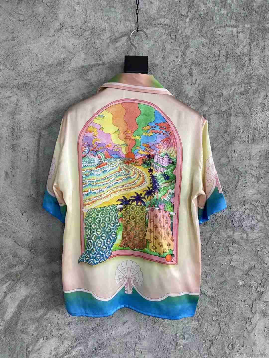 Casa Designer Fashion Clothing Shirts Tracksuits Casablanca Color Sea Wave Sailboat Flower Silk Men Women' Western Style Flower Holiday Short Sleeve Shirt, Shipping fee
Casa Designer Fashion Clothing Shirts Tracksuits Casablanca Color Sea Wave Sailboat Flower Silk Men Women' Western Style Flower Holiday Short Sleeve Shirt, Shipping fee