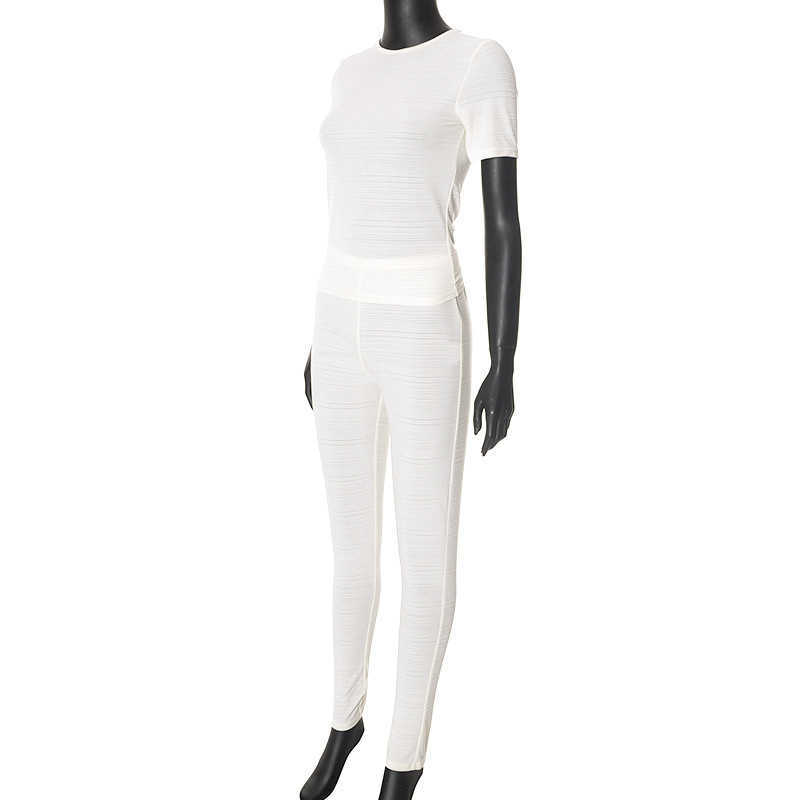 Womens 2023 Summer New Breathable Skincare Short Sleeve T-shirt Top Pants Casual Set