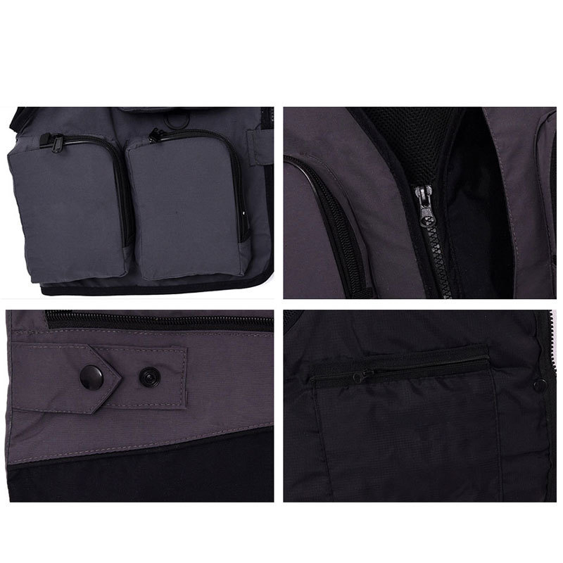Men's Vests Summer Casual Mesh Multi Pocket Vest Men Outdoor Fishing Tool Vest Women Sleeveless Jacket Pographer Vest Hunting Waistcoat 230721