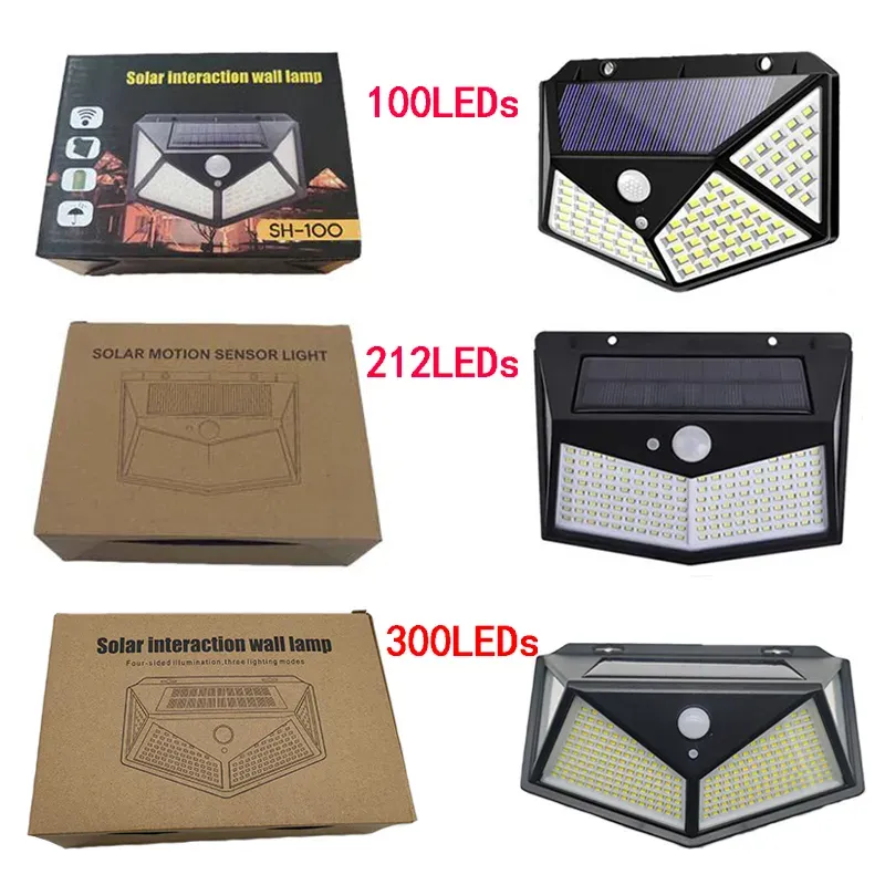 436 Led Solar Flood Lamp Motion Sensor Wall Light Outdoor Waterproof Yard Security Lamps Lead Lights Garden Decoration Landscape 212 Led Human Sensing