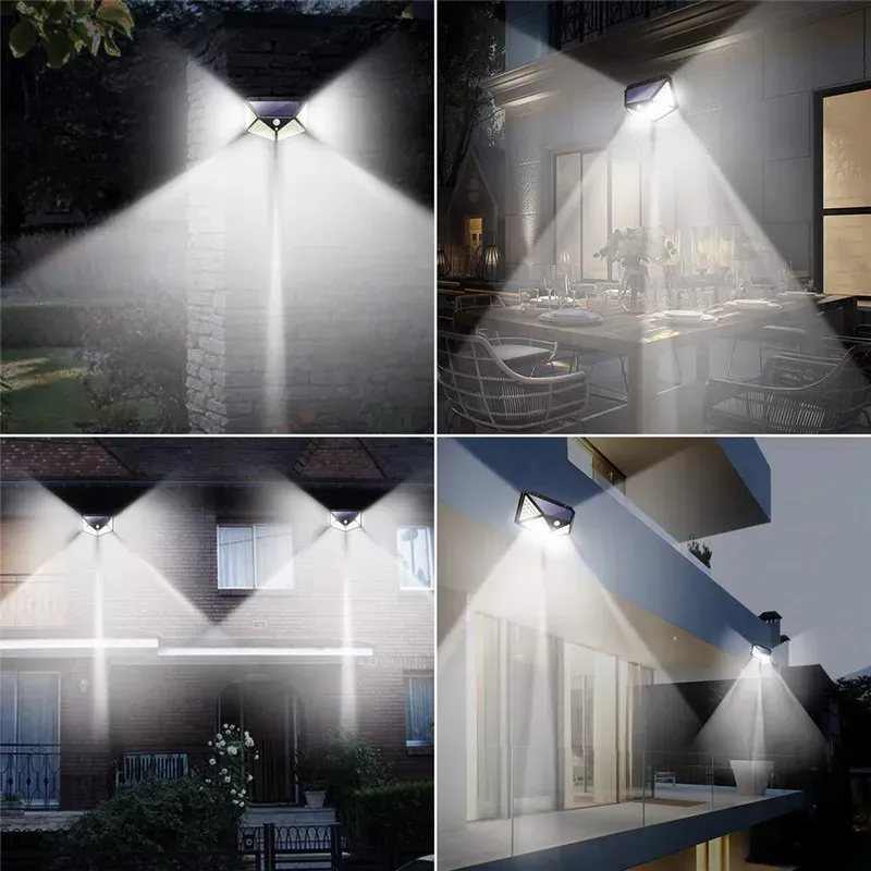 436 Led Solar Flood Lamp Motion Sensor Wall Light Outdoor Waterproof Yard Security Lamps Lead Lights Garden Decoration Landscape 212 Led Human Sensing