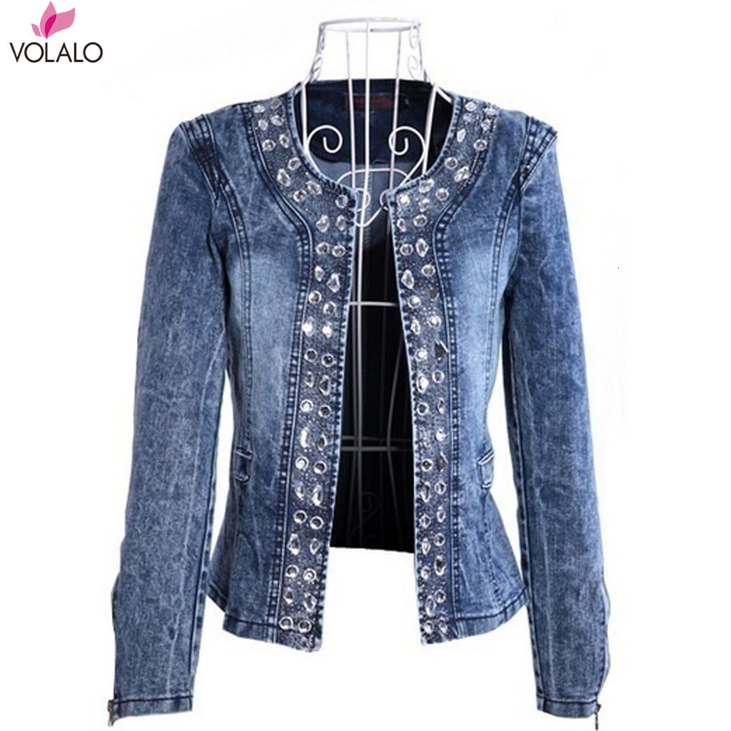 Women's Jackets VOLALO Arrivals Women Long Sleeve Denim Coat Ladies Casual Jacket Outwear Jeans Overcoat For Lady Femme 230721