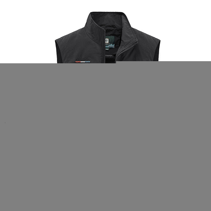 Men's Vests FGKKS Men's Leisure Vest Jacket Solid Color Tooling Style Waistcoat Thin Fishing Hiking Multi-Pocket Casual Loose Vest for Men 2