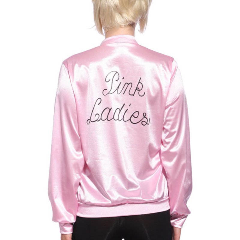 Women's Jackets Basic Coats Solid Tracksuit for Women Jacket Ladies Retro Jacket Women Fancy Dress Grease Costume Pink 230721