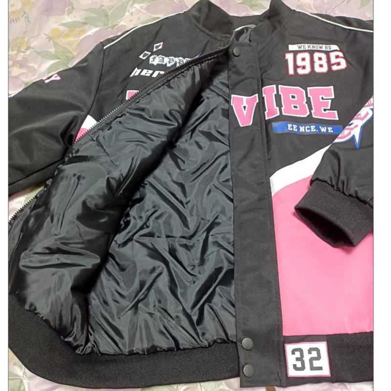 Women's Jackets Blue Pink Fashion Sweet Women Bomber Jackets Y2k Oversize Coat Thick Zipper Men Varsity Jackets Loose Retro Outwear Clothes 23072