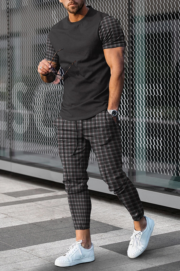 Men's Tracksuits Fashion Men Tshirt Suit Tracksuit 3D Printed Sportswear Short Sleeve T-shirt Long Pants Streetwear 2 Piece Set Male Clothes 2307