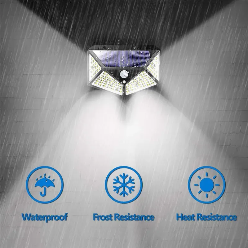 436 Led Solar Flood Lamp Motion Sensor Wall Light Outdoor Waterproof Yard Security Lamps Lead Lights Garden Decoration Landscape 212 Led Human Sensing