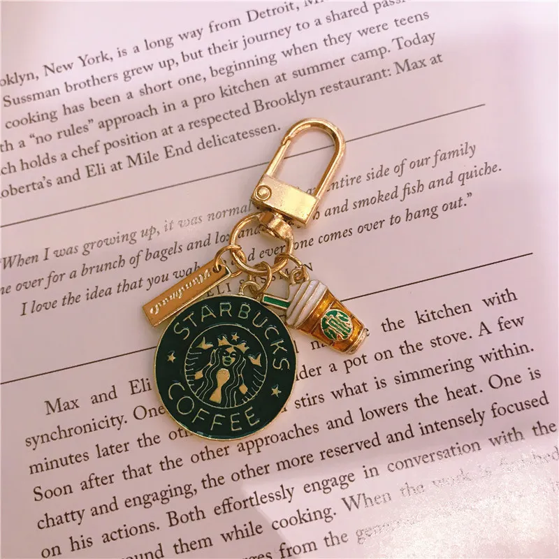 Party Gift Starbucks Bear Keychain Headphone Protective Case Jewelry Alloy Metal Pendant Wholesale