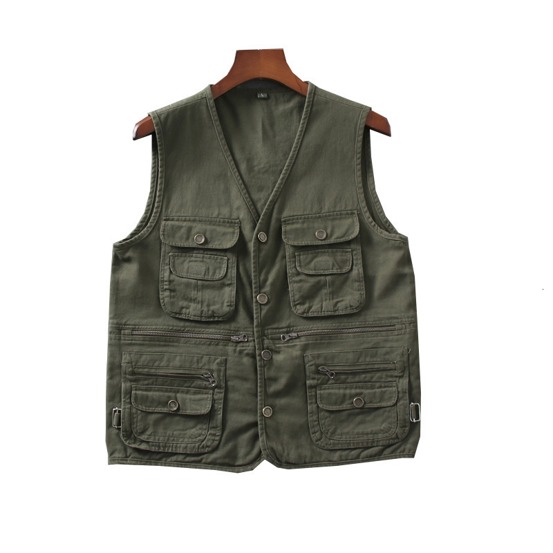 Men's Vests Ropa Hombre American Trend Multi-pocket Tooling Vest Men's Short Japanese Retro Casual Vest Jacket Top Men's Clothing 23072