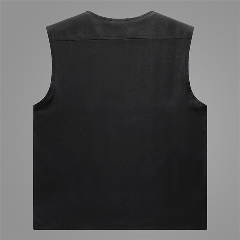 Men's Vests Fashion Multi Pockets Vest Jacket Men Outdoor Fishing Sports Vests Waistcoat Mens Summer Cargo Sleeveless Jacket Vest Outerwear 23072