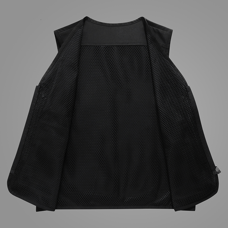 Men's Vests Fashion Multi Pockets Vest Jacket Men Outdoor Fishing Sports Vests Waistcoat Mens Summer Cargo Sleeveless Jacket Vest Outerwear 23072