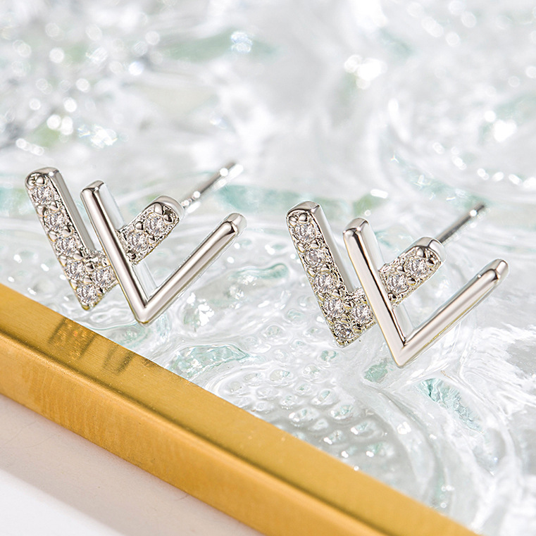 Real 925 Sterling Silver Hip Hop Inspired Micro Pave Diamond Stud Earrings for Men and Women