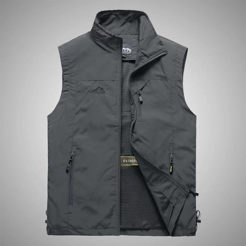 Men's Vests FGKKS Spring Men Waistcoat Outdoor Leisure Solid Color Vest Young Middle-aged Pography Fishing Casual Vest Jacket Male 230721