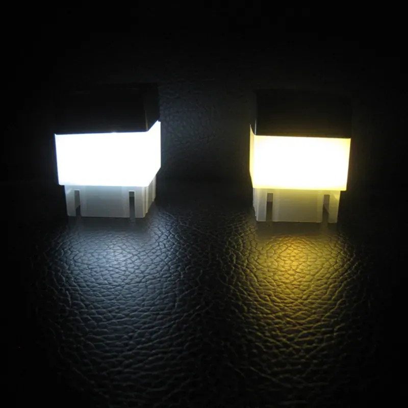 2x2 Solar Panel Post Cap Solar Lights Square Outdoor Waterproof Solar Powered Pillar Light For Wrought Iron Fence Front Yard Backyards Gate Landscapin
