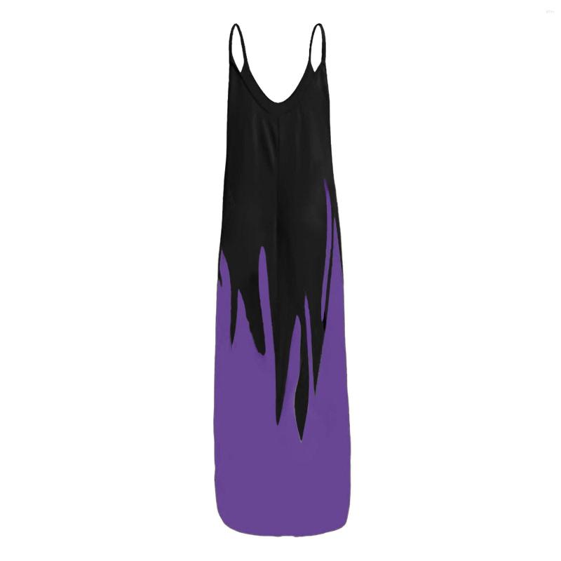 Casual Dresses Summer Dress Women Sleeveless Spaghetti Strap Maxi Long Party Streetwear Tie Dye Gradient Print Sundress Robe Vestidos