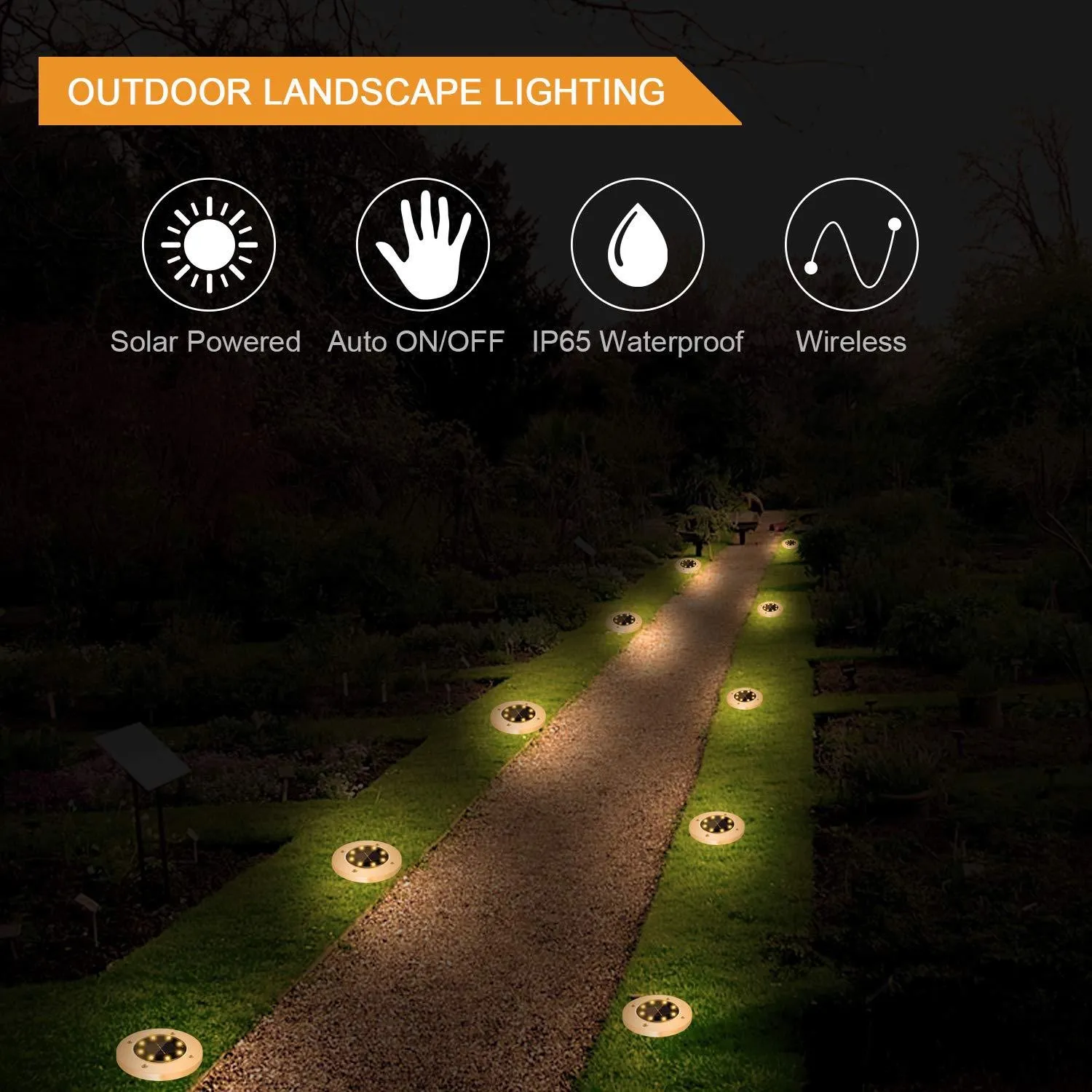 4/8/16 LED Solar Powered Ip65 Waterproof Light For Home Yard Driveway Lawn Road Ground Deck Garden Pathway Floor Mounted Lawn Lamp Outdoor Underground