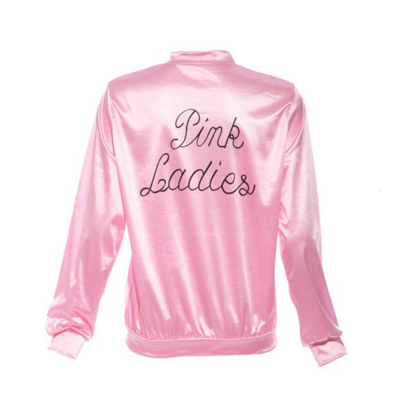 Women's Jackets Basic Coats Solid Tracksuit for Women Jacket Ladies Retro Jacket Women Fancy Dress Grease Costume Pink 230721