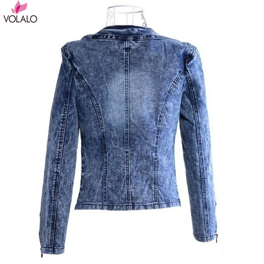 Women's Jackets VOLALO Arrivals Women Long Sleeve Denim Coat Ladies Casual Jacket Outwear Jeans Overcoat For Lady Femme 230721