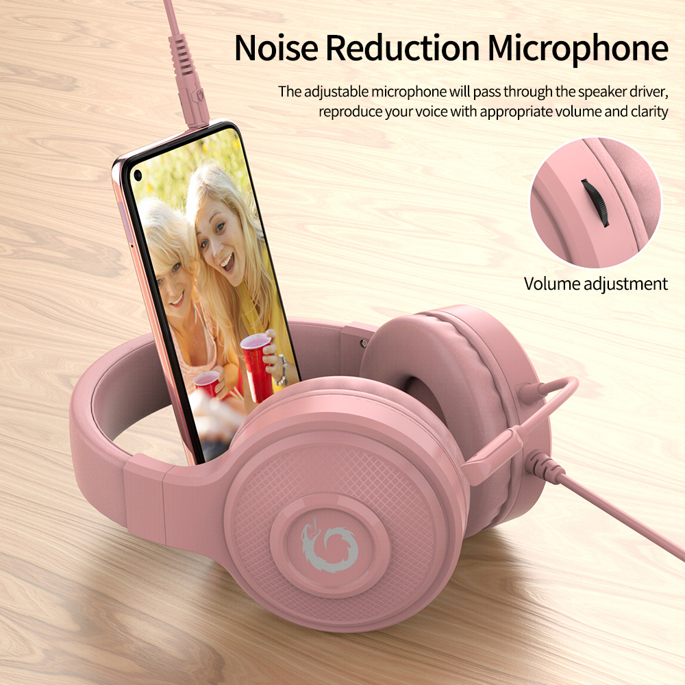 headworn esports earphones 3.5mm wired high audio quality noise cancellation headphone compatible with phone laptop tablet pc gaming headset with mic 