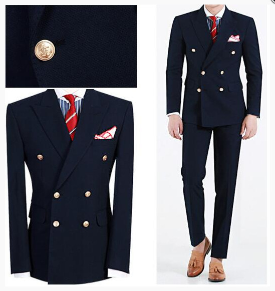 Men's Suits Blazers Arrival Tailor Made Mens Suit Double Breasted Navy Blue Jackets Formal Dinner Party Prom Business Men Suit Only Blazer 230410