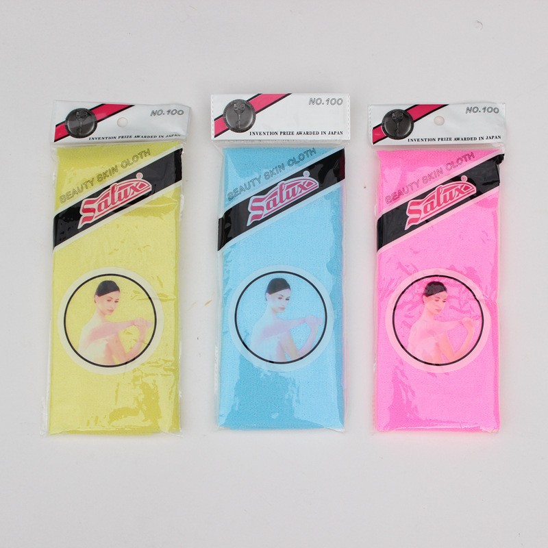 30x90cm Novel Multicolor Salux Nylon Japanese Exfoliation Beauty Care Bath Cloth Towel Back Scrub Cream