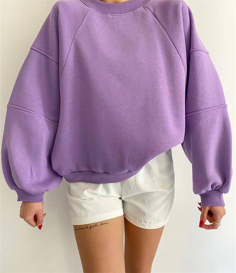 Women Pullover Fitness Autumn Sweater Outdoor Running Loose Womens Long Sleeve Sweatshirts WY8036