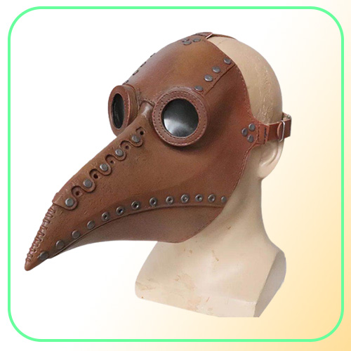 Funny Medieval Steampunk Plague Doctor Bird Mask Latex Punk Cosplay Masks Beak Adult Halloween Event Props306m5464364