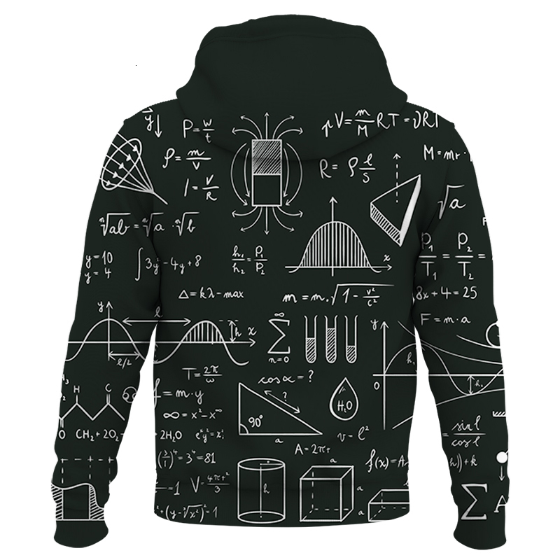 Men's Hoodies Sweatshirts mathematical formula Printed zipper Hip Hop Long Sleeve Pullover Loose Print Streetwear for Men and Women 230724