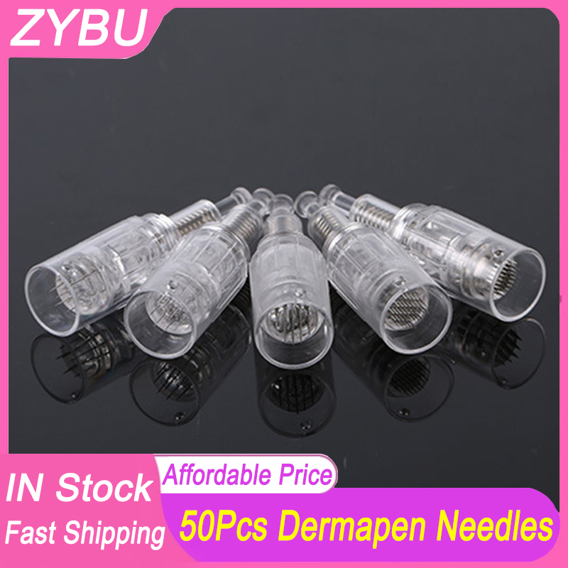 50 Pcs 9/12/24/36/42 pins Needle Cartridge for Derma pen Micro Needle Nano MTS Tips Meso Therapy Face Care Microneedling Head For Dermapen