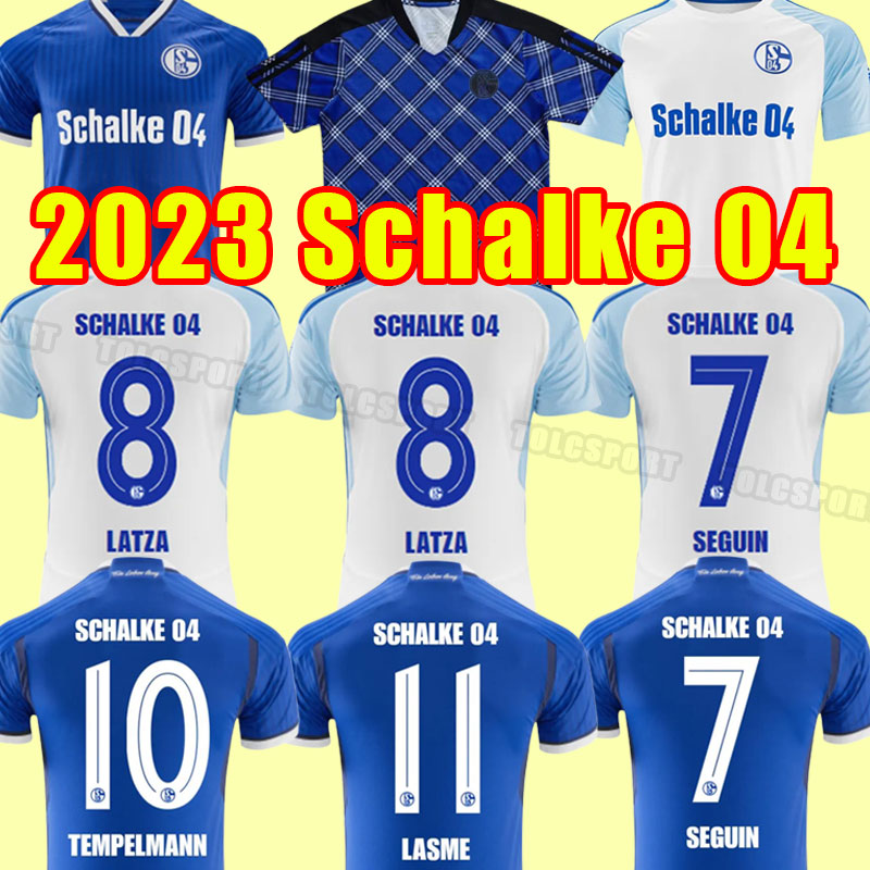 23 24 Schalke 04 Soccer Jerseys OUWEJAN PALSSON LODE LATZA TERODDE ZALAZAR BULTER LEE FLICK PIERINGER DREXLER THIAW MATRICIANI Home training awat