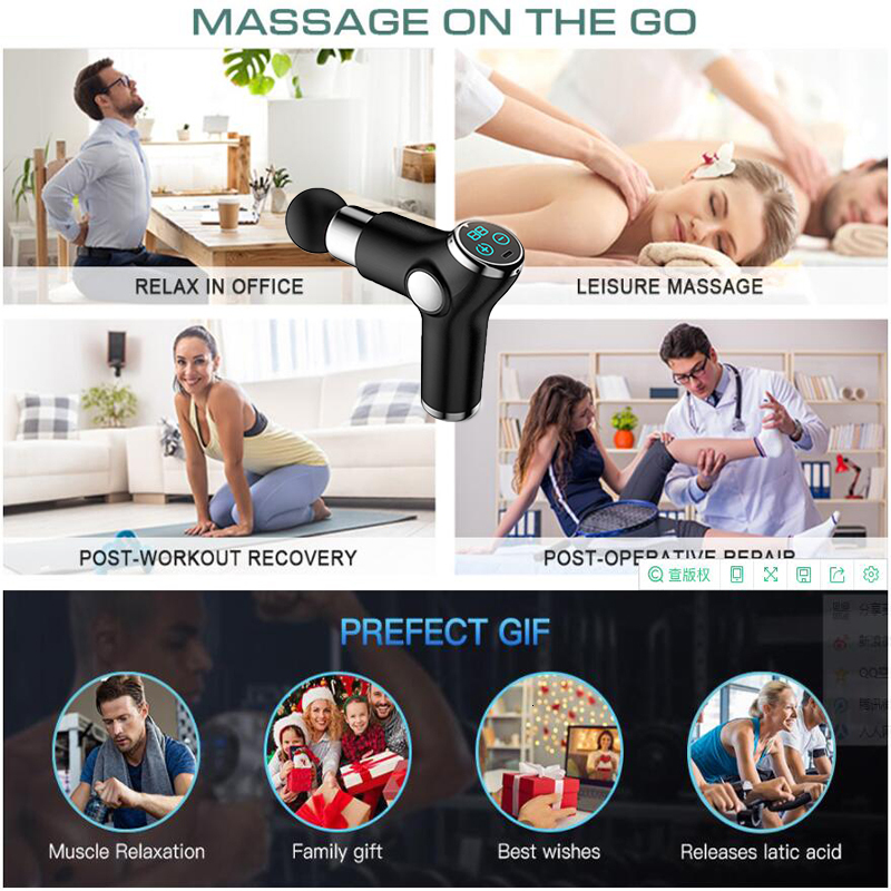 Full Body Massager Massage gun 32 speed deep tissue perception muscle massager massager relieves pain body and neck vibrator fitness 230720