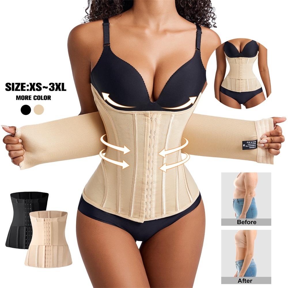 Waist Tummy Shaper Mistin Corset Fajas Reduceras Y Modeladoras Para Mujeres Shaping Bra Lifting Waist Trainer Steel Boned Flat Abdomen Skin-tight garm