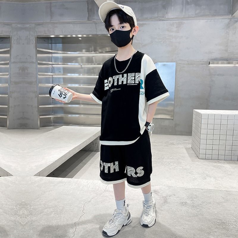 Clothing Sets Boys Summer Fashion Short Sleeve Sports Suits 2023 Trendy Style 4 13 Years Youth Teenage Loose Hip Hop Oversize Clothes 230724