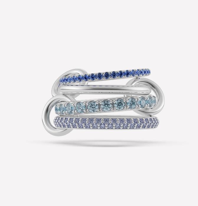 Women ring Iris Petunia Aqua Gemini Spinelli Kilcol rings brand designer New in fine jewelry gold and sterg sier Hydra kedH912
