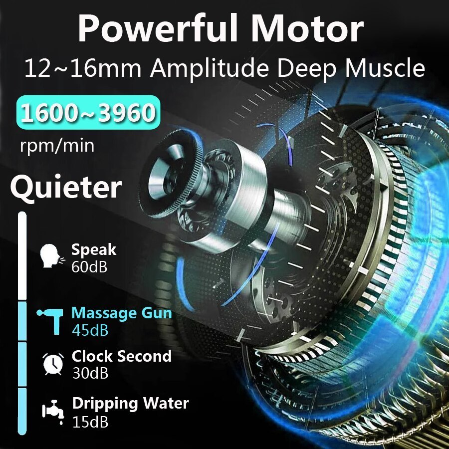 Full Body Massager massage gun electric Percussion pistol body massager neck and back deep tissue muscle relaxation pain relief and fitness 230720