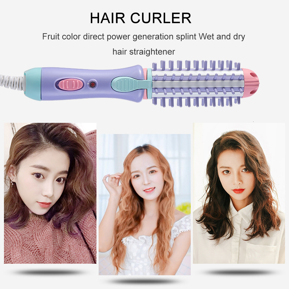 Curling Irons Electric Hair Styler Curler Curling Irons Dryers Travel Hair Straightener Ceramic Ionic Hair Curler Brush 230724