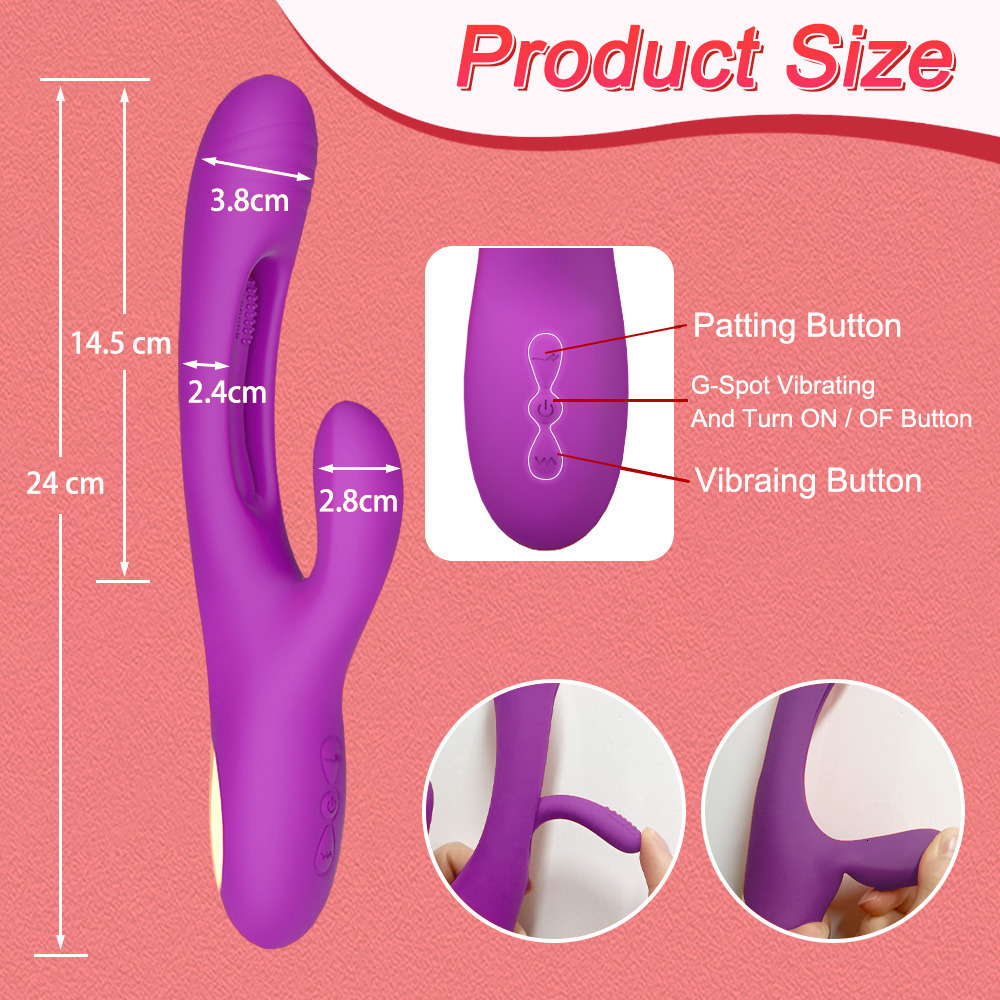 Vibrators Rabbit Tapping G-Spot Pattern Vibrator Female Clitoral Stimulator Powerful 21 Mode Sex Toy Female Dildo Product Adult 230724
