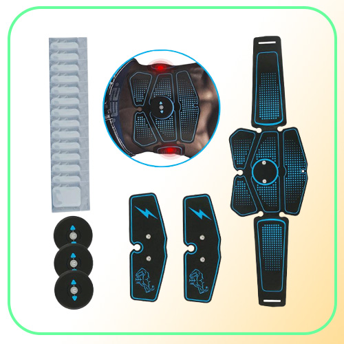 Full Set EMS Wireless Muscle Stimulator Trainer Smart Fitness Abdominal Training Hip Trainer Machine Electric Muscle Stimulator