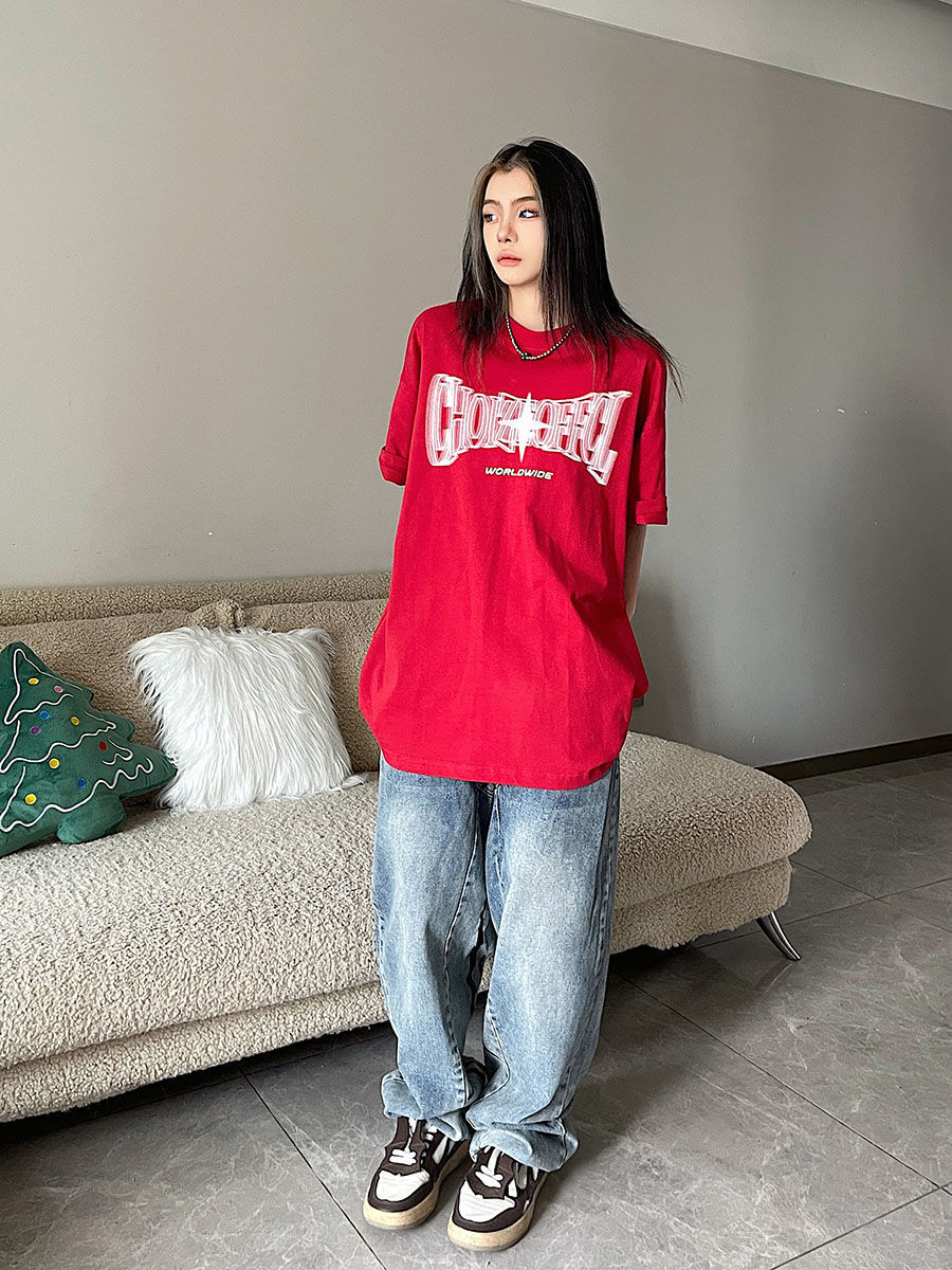 Womens TShirt Y2K Korean Vintage Streetwear Star Kpop Acubi Harajuku Egirl Short Sleeve TShirts Grunge Aesthetics Oversized Tees Tops Clothes 230724