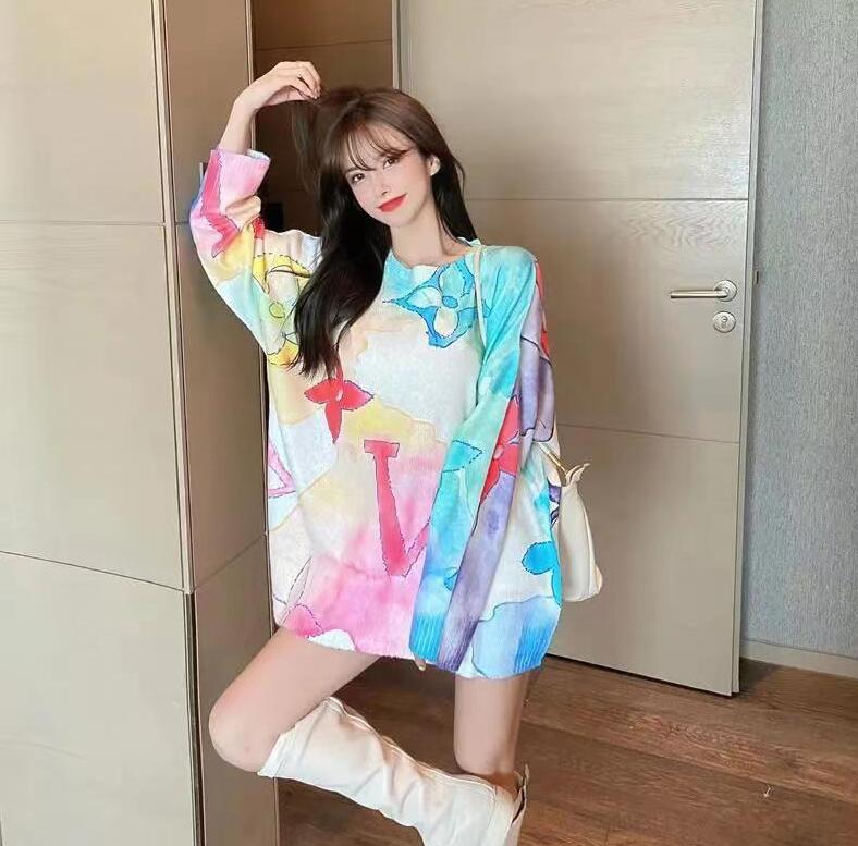 New Women's Sweaters for Luxury Letter clothes long sleeves Loose Casual designer Sweater Coat Winter Clothes