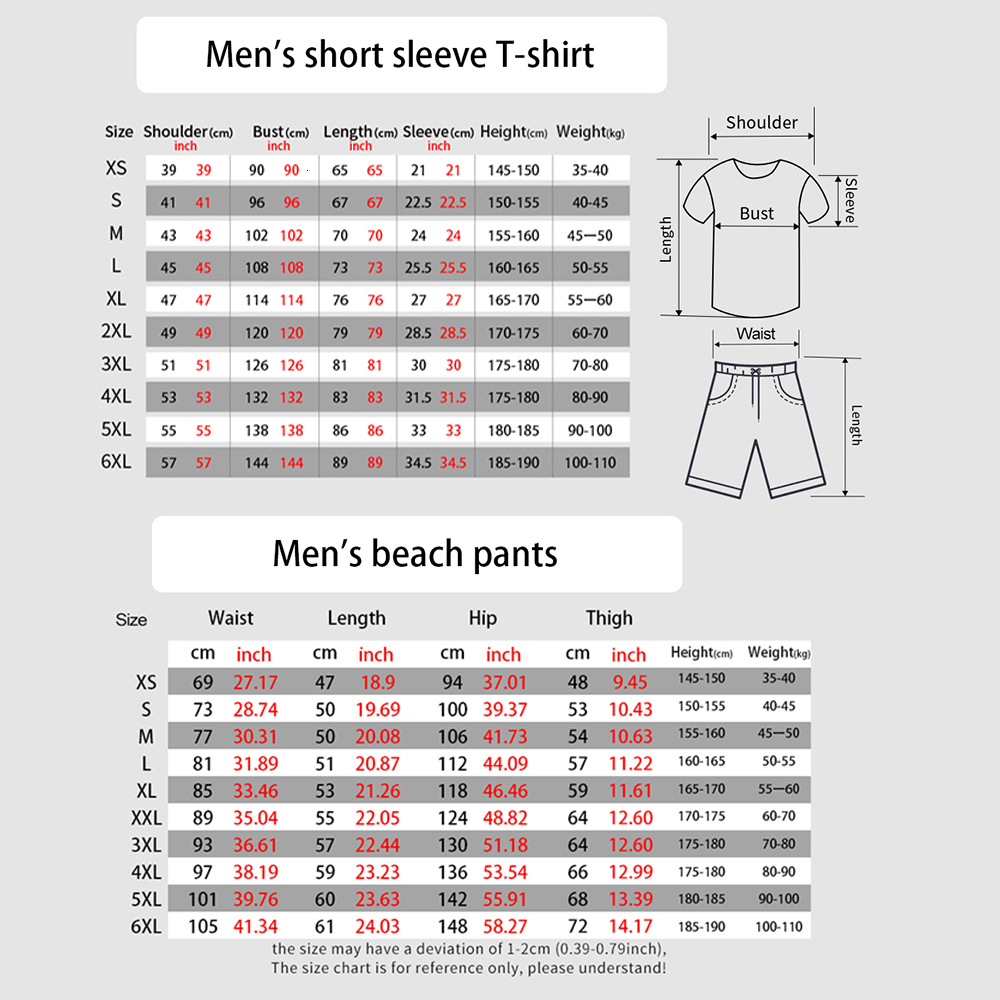 Mens Tracksuits Summer Suit Casual Fashion Printed TShirt Beach Shorts ONeck 2 Pieces Asian Size XS6XL 230724